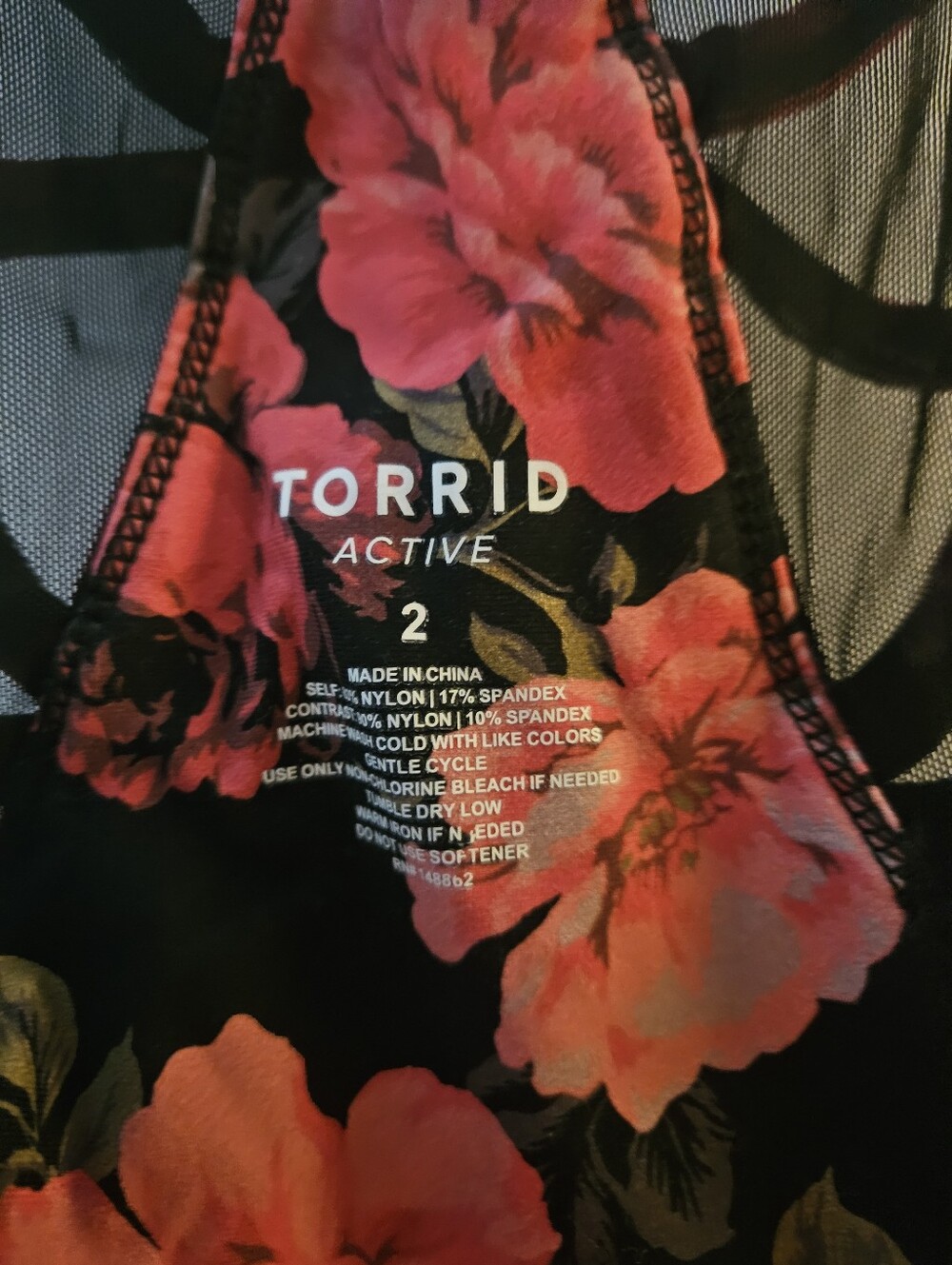 Torrid Size 2 Black And Red Active/Sports Bra - Picture 3 of 3